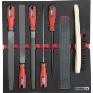 7 Piece Engineers File Set in 2/3 Foam Inlay for Tool Cabinets