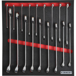 18 Piece Combination Spanner Set in 2/3 Foam Inlay for Tool Cabinats
