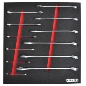 12 Piece 1/4-1in A/F Combination Spanner Set in 2/3 Foam Inlay for tool Cabinets
