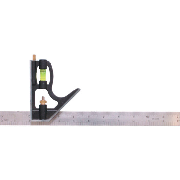 300mm, Combination Square & Rule, Aluminium, Graduation 12in.