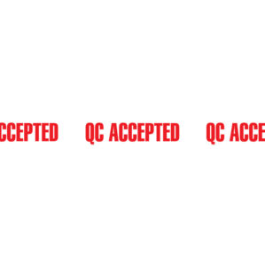 Printed 'QC Accepted' Tape - 50mm x 66m