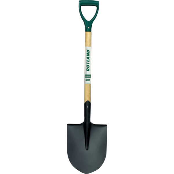 Carbon Steel, Shovel, Wood Handle D-Grip, 980mm