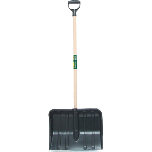 Impact Resistant ABS Plastic/Metal Wear Strip, Snow Shovel, Wood Handle D-Grip, 1200mm