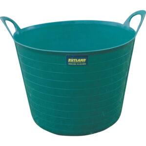 Green Plastic Flexible Bucket, Plastic Handle, 42 Ltr