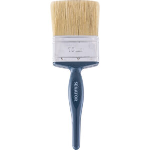 3in., Flat, Natural Bristle, Angle Brush, Handle Wood