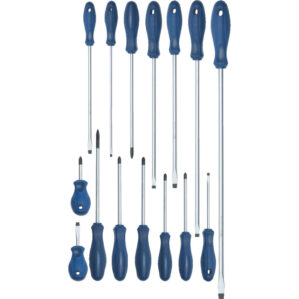 Flared/Parallel/Phillips/Pozi, Screwdriver Set, Set of 15