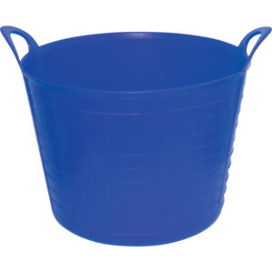 Blue Plastic Flexible Bucket, Plastic Handle, 26 Ltr