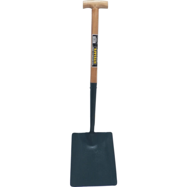 Carbon Manganese Steel, Shovel, Wood Handle T-Grip, 985mm