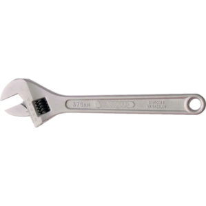 Adjustable Spanner, Chrome Vanadium Steel, 15in./380mm Length, 44mm Jaw Capacity
