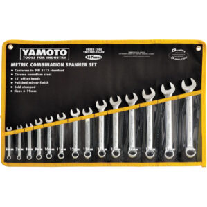 Metric, Combination Spanner Set, 6 - 19mm, Set of 14, Chrome Vanadium Steel