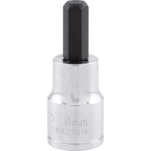 4mm, Metric, Hexagon Bit Socket, 3/8in. Drive, 6 Point