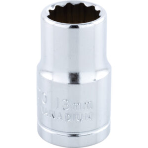 13mm, Metric, Bi-Hexagon Socket, 1/2in. Drive, 12 Point