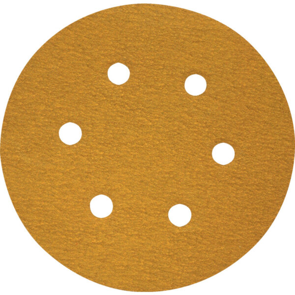 Coated Disc, 150mm, P80, Aluminium Oxide, Self Stick, 6 Hole