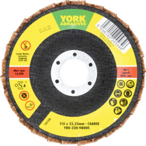 Non-Woven Flap Disc, 115 x 22.23mm, Coarse, Aluminium Oxide, Conical (Type 29)
