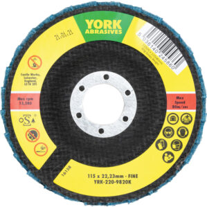 Non-Woven Flap Disc, 115 x 22.23mm, Fine, Aluminium Oxide, Conical (Type 29)