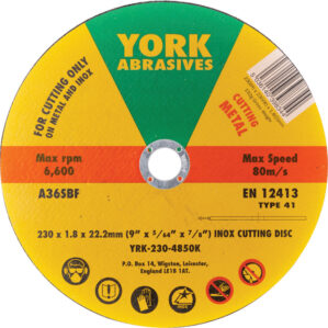 Cutting Disc, 36-Medium, 230 x 1.8 x 22.23mm, Type 41, Aluminium Oxide