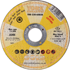 Cutting Disc, 24-Coarse, 350 x 3.5 x 22.23mm, Type 41, Aluminium Oxide