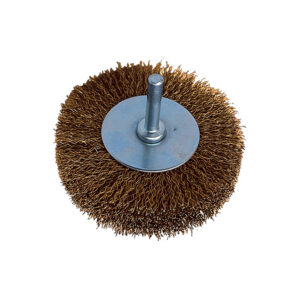 30SWG Shaft Mounted Brass Coated Brush 80 x 20mm