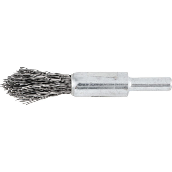 17mm Crimped Wire, Pointed End De-carbonising Brush - 30SWG