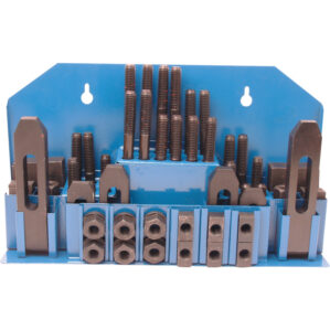 T-Slot Clamping Set, Metric, M16, Steel, Set of 58