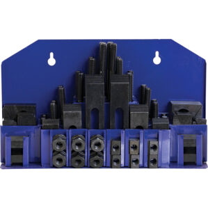 T-Slot Clamping Set, Metric, M12, Steel, Set of 58