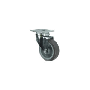 SWIVEL PLATE 100mm RUBBER TYRE