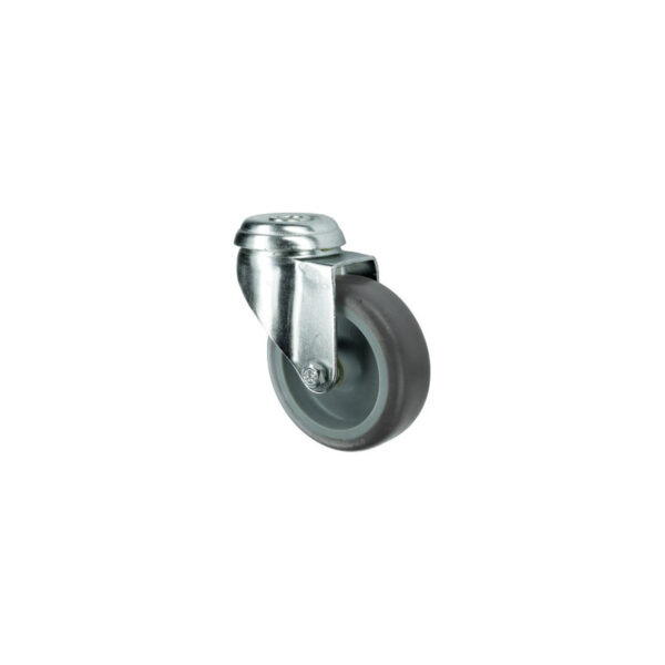 SWIVEL BOLT HOLE 100mm RUBBER TYRE