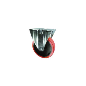 FIXED PLATE 125mm POLYURETHANE TYRE