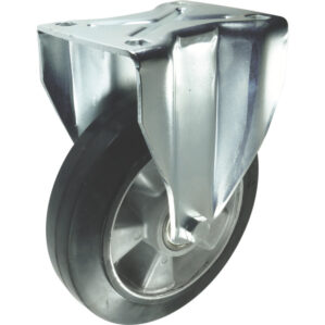 FIXED PLATE 200mm RUBBER TYRE
