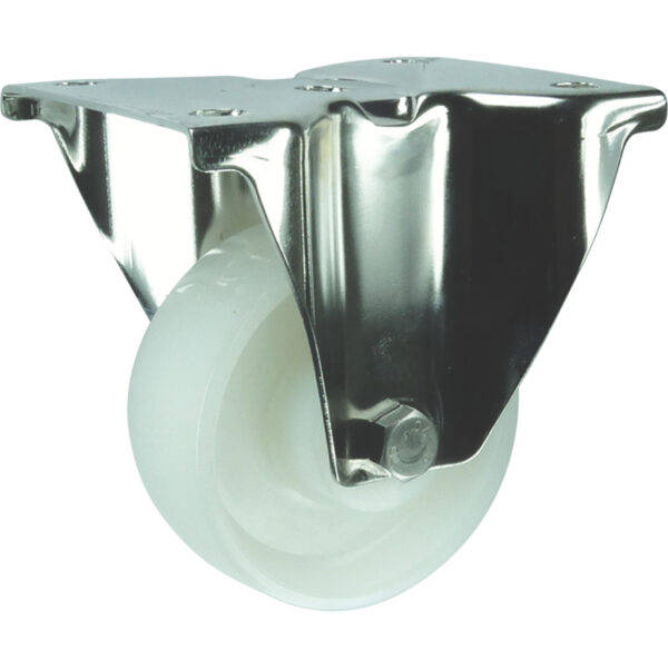 Stainless Steel/Nylon Fixed Plate Castor 150mm