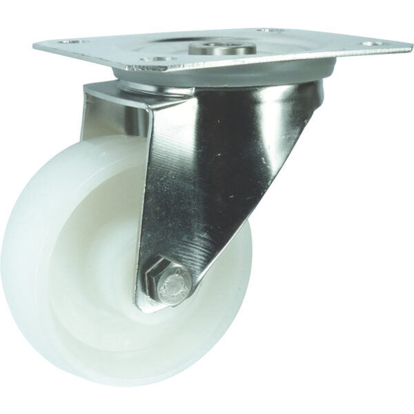 Stainless Steel/Nylon Swivel Plate Castor 80mm