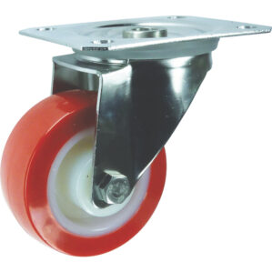 Stainless Steel Swivel Plate Castor Polyurethane Tyre 150mm