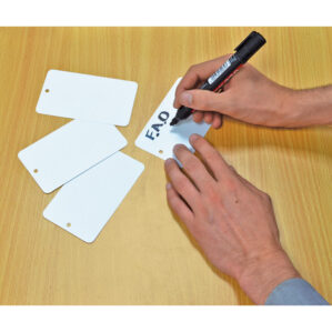 White Plastic Tags - 110x55 mm - Unwired (Pack of 500)