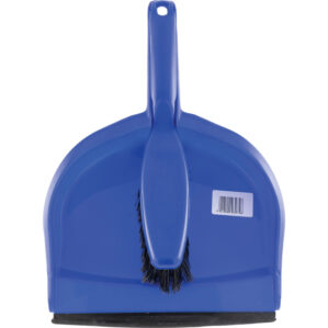 Plastic Dustpan & Soft Brush Set Blue