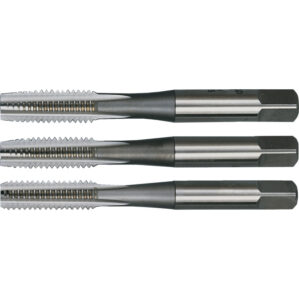 Tap Set, M16.0 x 2.00mm, Metric Coarse, High Speed Steel, Bright, Set of 3