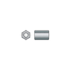 Threaded Rod, Studding Connector, Steel, 4.8, Zinc Plated, M24 x 72mm