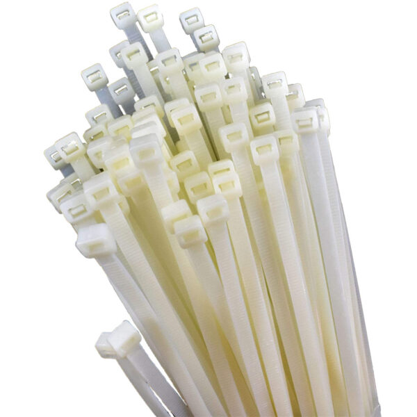 Cable Ties, Natural, 4.8mm Dia. & Assorted Length (Pk-500)