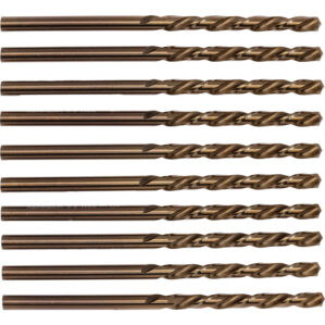 Jobber Drill, 3.2mm, Normal Helix, Cobalt High Speed Steel, Bronze Oxide