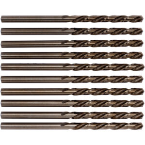 Jobber Drill, 4mm, Normal Helix, Cobalt High Speed Steel, Bronze Oxide