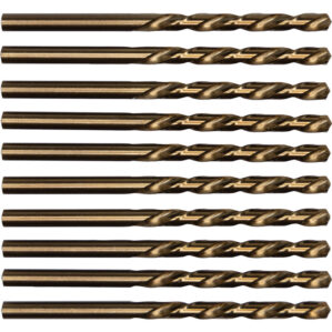 Jobber Drill, 5mm, Normal Helix, Cobalt High Speed Steel, Bronze Oxide