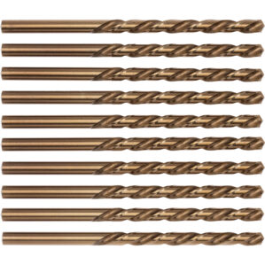 Jobber Drill, 3/16in., Normal Helix, Cobalt High Speed Steel, Bronze Oxide
