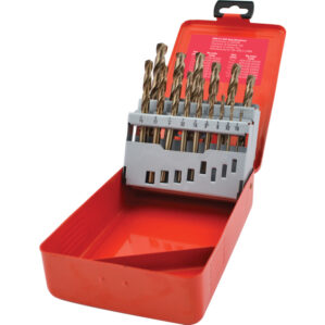 Jobber Drill Sets, Standard Length, Inch, Cobalt High Speed Steel, Set Of 15