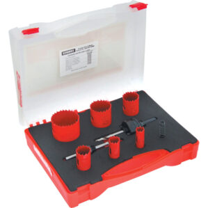 ELECTRICIANS HOLESAW KIT IN PLASTIC CASE