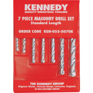 Masonry Drill Bit Set, 4-10mm, Straight, 7 Pack