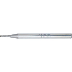 End Mill, Regular, Plain Round Shank, 1mm, Carbide, Uncoated