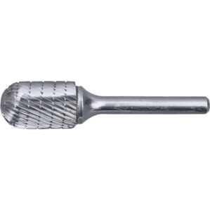 Carbide Burr, Uncoated, Cut 9 - Chipbreaker, 6mm, Ball Nosed Cylindrical