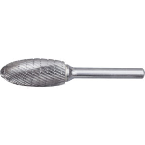 Carbide Burr, Uncoated, Cut 6 - Double Cut, 8mm, Flame