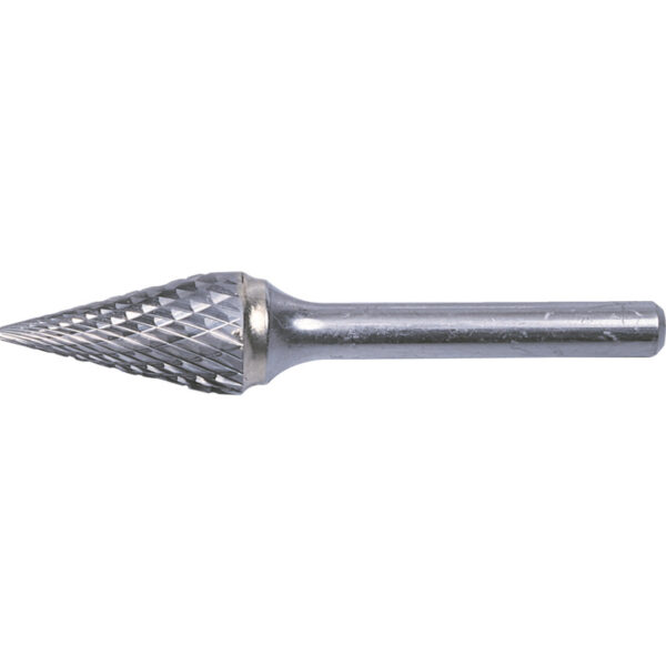 Rotary Burr, Uncoated, Cut 6 - Double Cut, 12.7mm, Conical