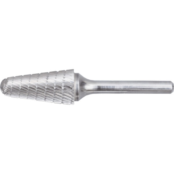 Carbide Burr, Uncoated, Cut 9 - Chipbreaker, 8mm, Conical