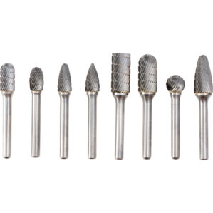 8 PCE. INDUSTRIAL CARBIDE BURR SET CUT 9